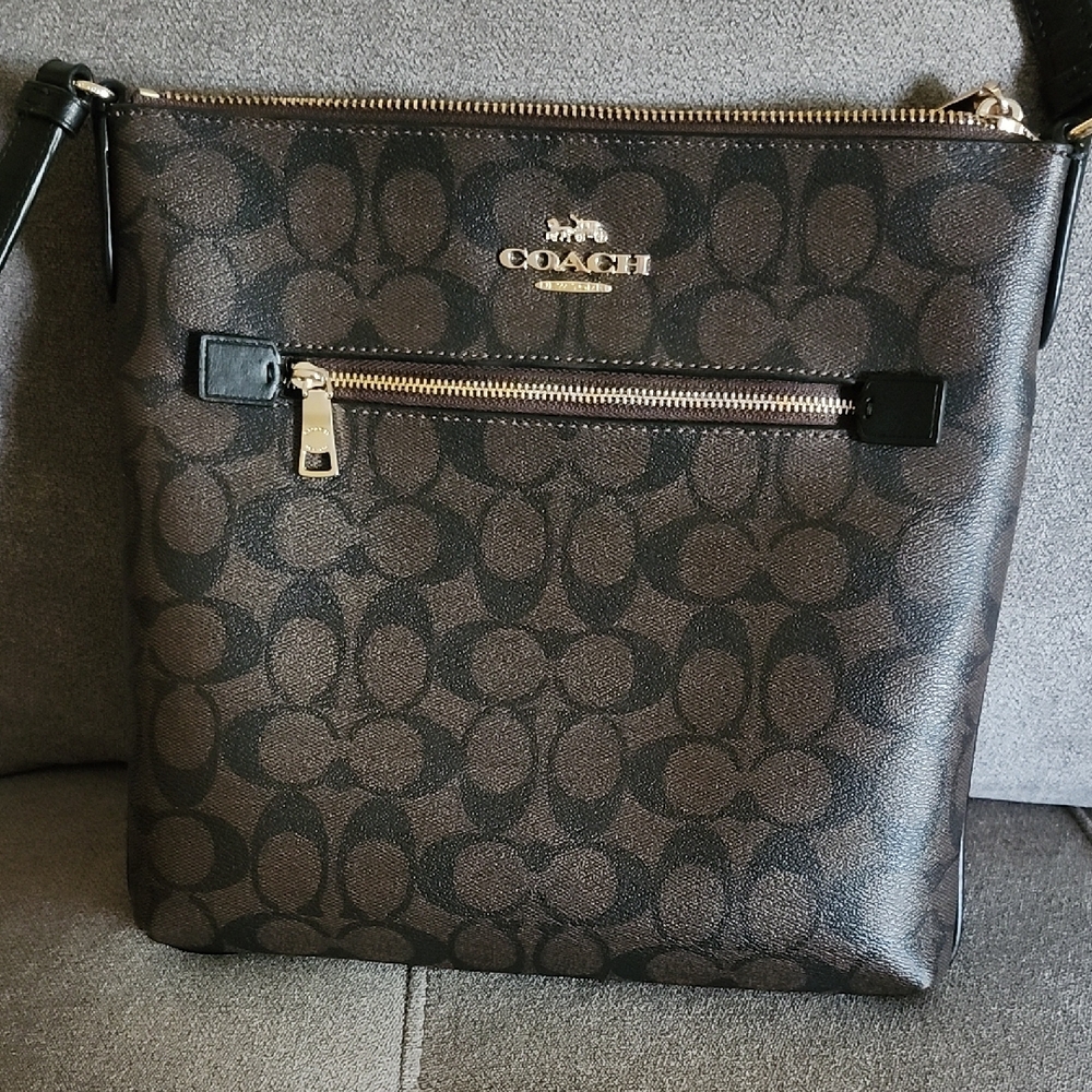 Coach Black and Brown Crossbody Bag - Picture 2 of 16